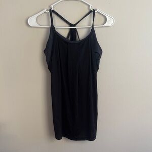 Black Active Tank Top - built in sports bra